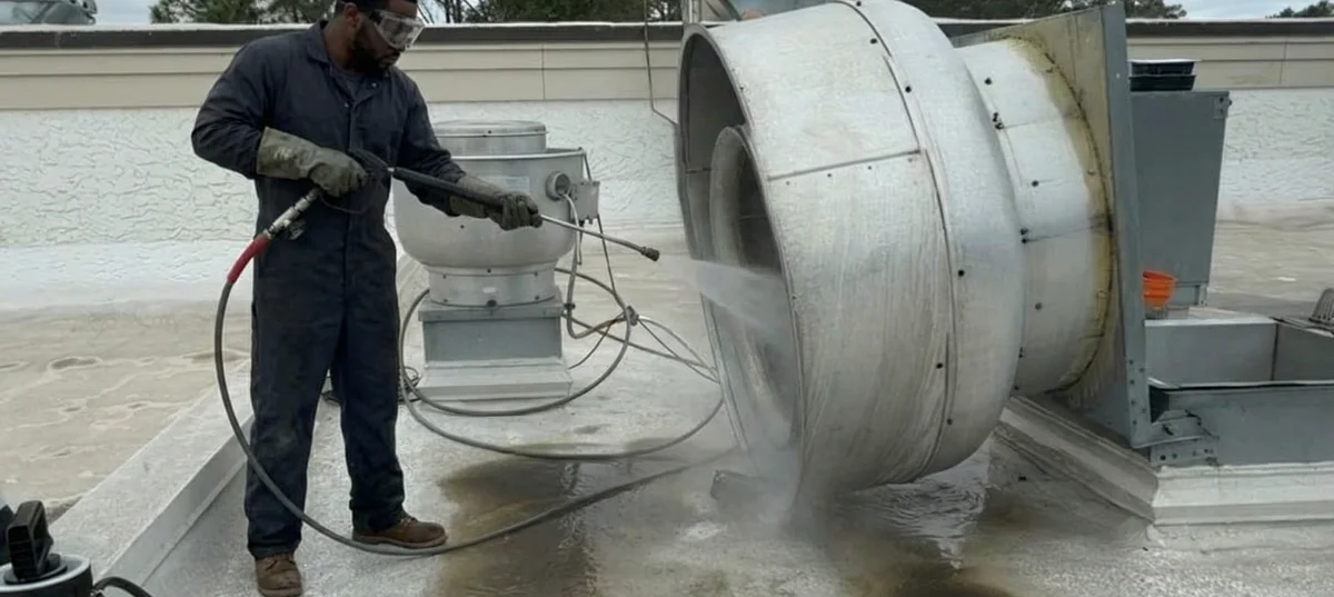 New York Hood Cleaning Pro technician at work